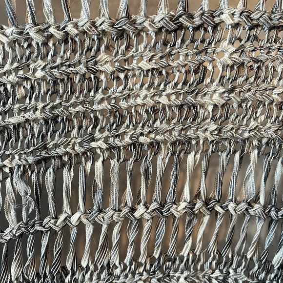 Roaman’s Crochet Cardigan- NWOT long open front with fringe Sz 3X - Picture 11 of 14